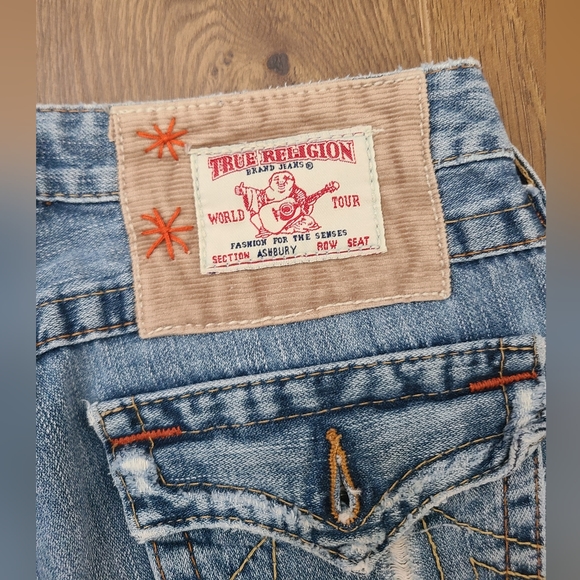 True religion mushroom patch multi patchwork y2k flared jeans - Picture 4 of 8